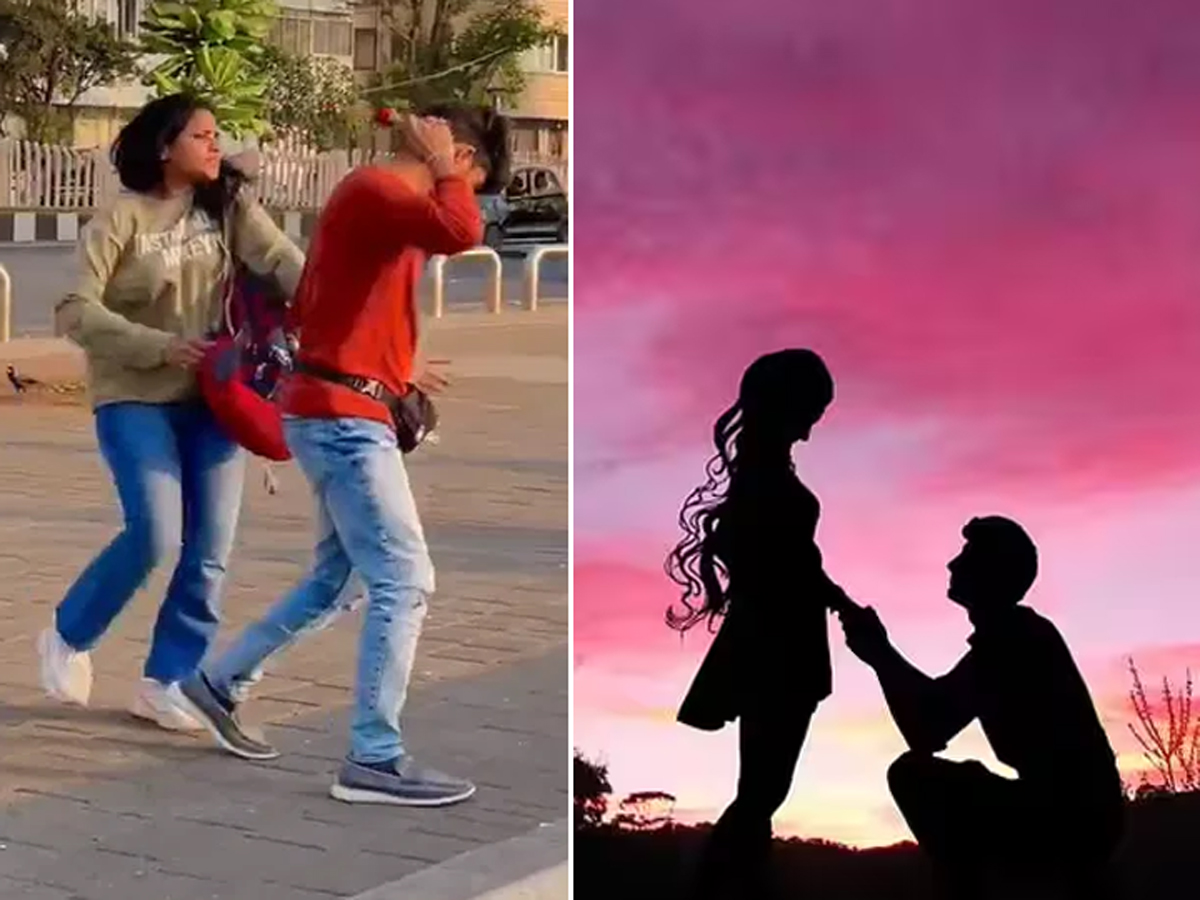 बीच सड़क पर लड़के को प्रपोज करना पड़ा भारी, लड़की ने चप्पलों से उतारा ‘आशिकी’ का भूत