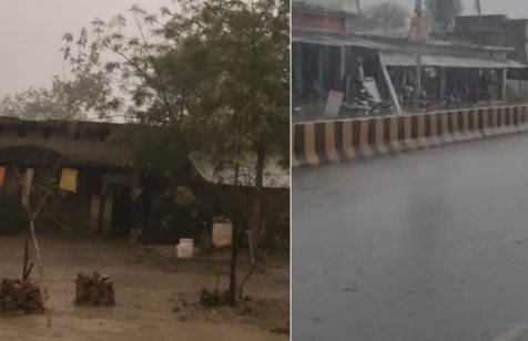 यूपी में अचानक बदला मौसम: कहीं दिन में अंधेरा, कहीं गिरे ओले, शहर-शहर बारिश