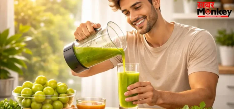 सिर्फ 5 मिनट में तैयार करें आंवले का जूस, चेहरे पर आएगा गजब का निखार और बीमारियां रहेंगी कोसों दूर! सिर्फ 5 मिनट में तैयार करें आंवले का जूस, चेहरे पर आएगा गजब का निखार और बीमारियां रहेंगी कोसों दूर!