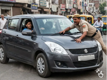 हरियाणा में रुकने को कहा तो पुलिसकर्मी की जान से खेल गया नाबालिग, बोनट पर लटका दौड़ाई कार, CCTV में कैद हरियाणा में रुकने को कहा तो पुलिसकर्मी की जान से खेल गया नाबालिग, बोनट पर लटका दौड़ाई कार, CCTV में कैद