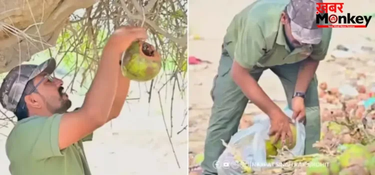 कचरे से ‘घोंसला’ बना रहे बाड़मेर के ग्रीनमैन, नारियल से बचा रहे पक्षियों की जान