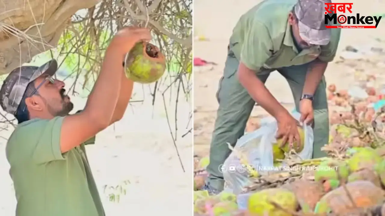 कचरे से ‘घोंसला’ बना रहे बाड़मेर के ग्रीनमैन, नारियल से बचा रहे पक्षियों की जान