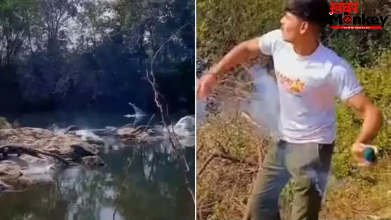 रील के लिए मगरमच्छों के बीच फोड़ा बम, कोटा के युवक पर FIR; वीडियो ने मचाया हड़कंप