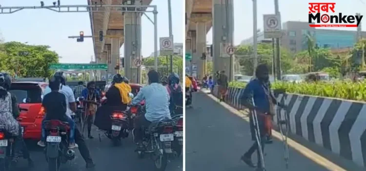 रेड लाइट पर भिखारी का झूठ हुआ बेनकाब, वायरल वीडियो देख लोग हैरान