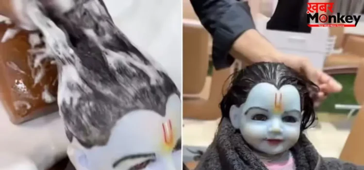 लड्डू गोपाल को सैलून ले गई महिला, वायरल वीडियो पर छिड़ी आस्था बनाम दिखावे की बहस