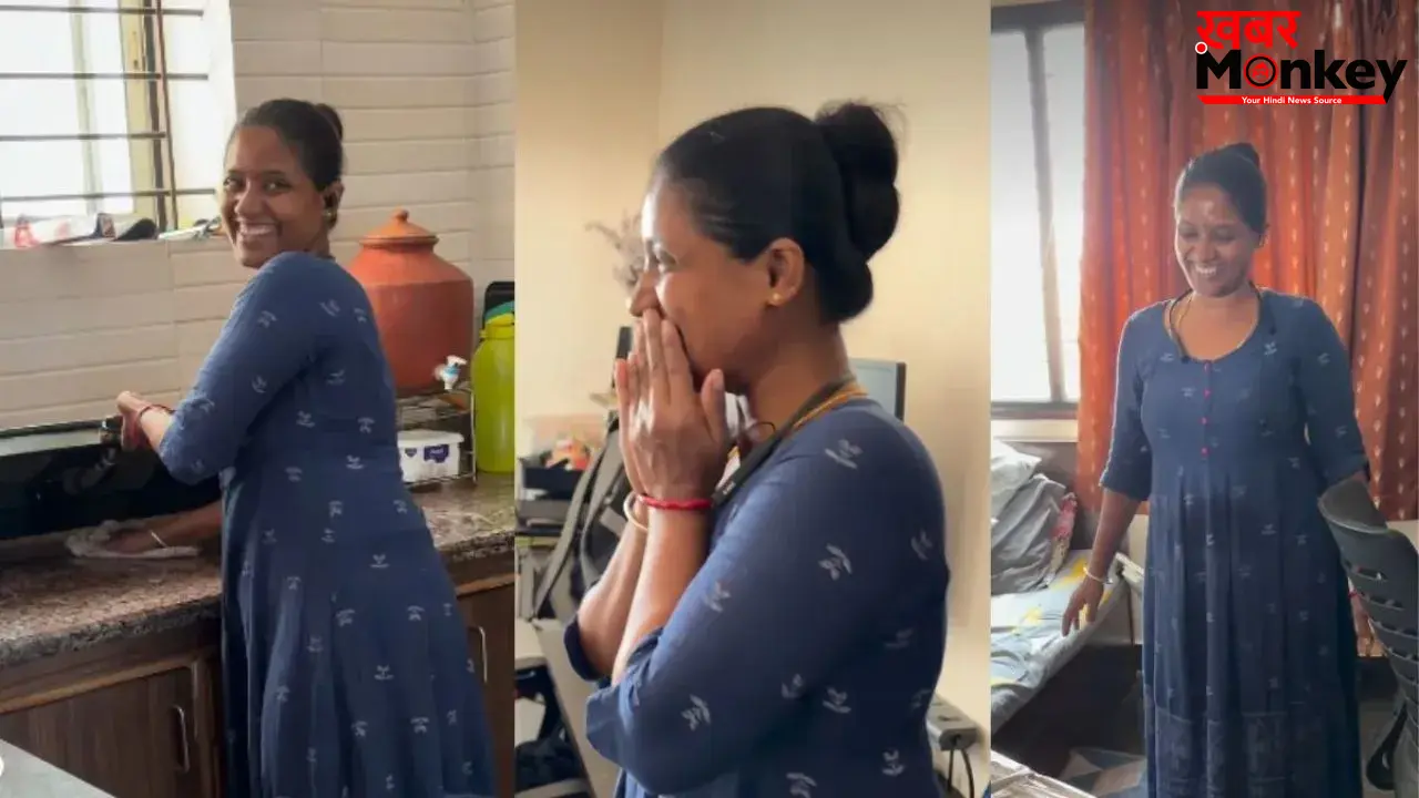 मेड को एयर कूलर गिफ्ट कर भावुक हुआ परिवार, खुशी से गले लग गई महिला, वीडियो वायरल