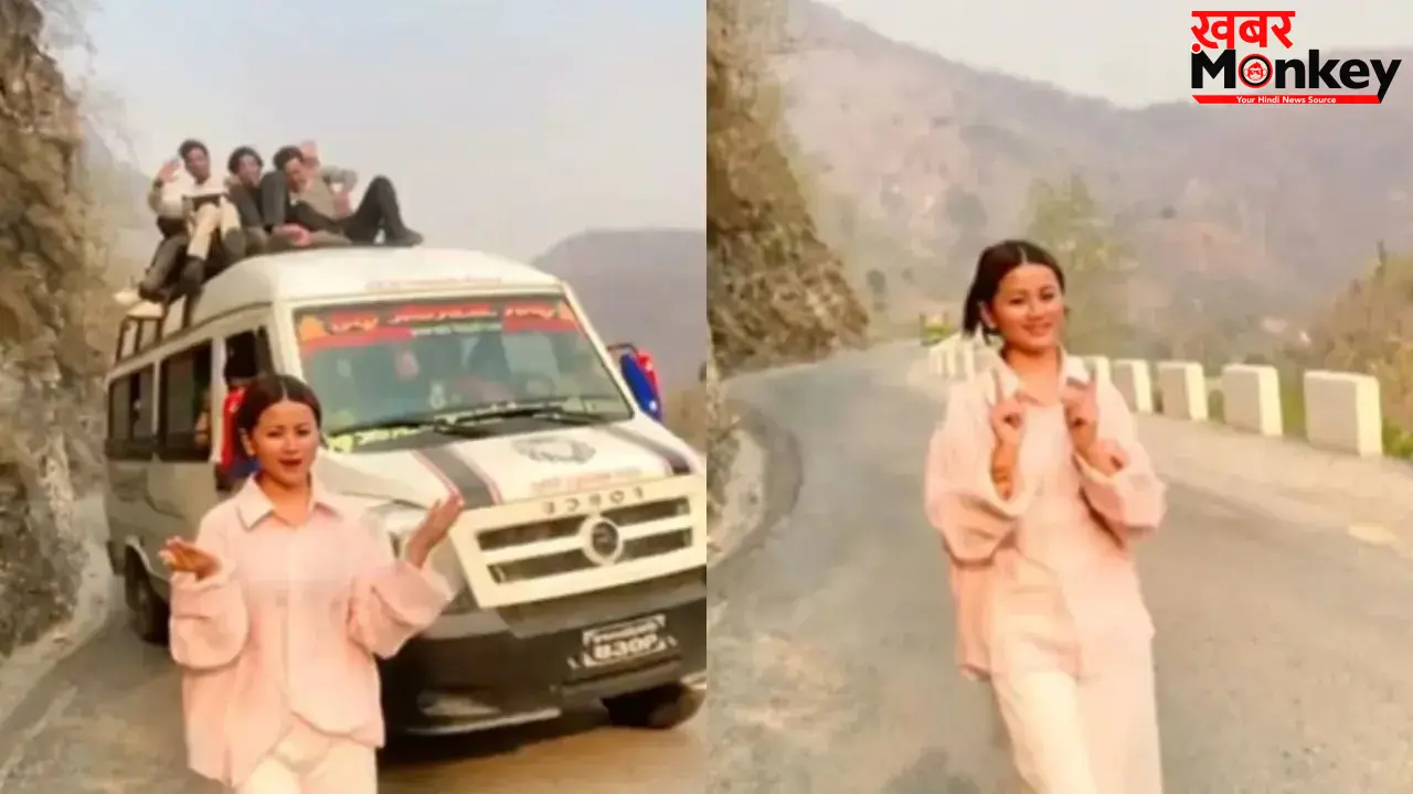 रील बनाने के चक्कर में सड़क पर डांस, बाल-बाल बची लड़की; वीडियो वायरल