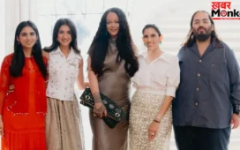 अंबानी परिवार ने किया रिहाना का भव्य स्वागत, विदेशी स्टार पर चढ़ा भारतीय संस्कृति का रंग; देखें PHOTOS