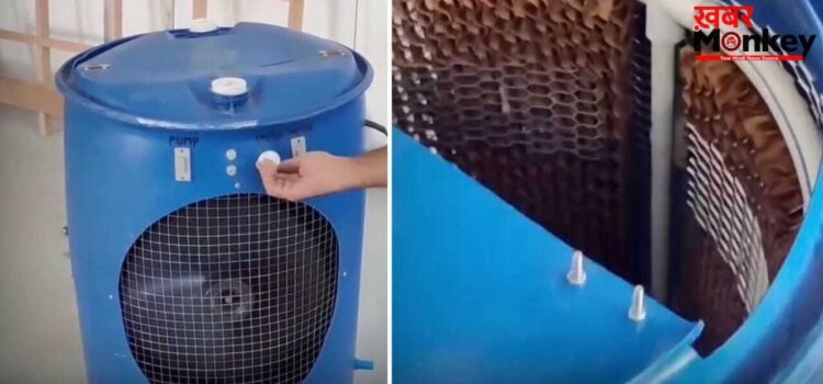 जुगाड़ हो तो ऐसा! नीले ड्रम से बना डाला ‘देसी AC’, वीडियो देख चकरा जाएगा सिर