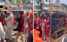 जुगाड़ ऐसा कि AC भी शर्मा जाए! लू से बचने के लिए बारातियों ने बैंड-बाजे के साथ दौड़ाया ‘हवाई किला’; ये वीडियो देखा क्या?