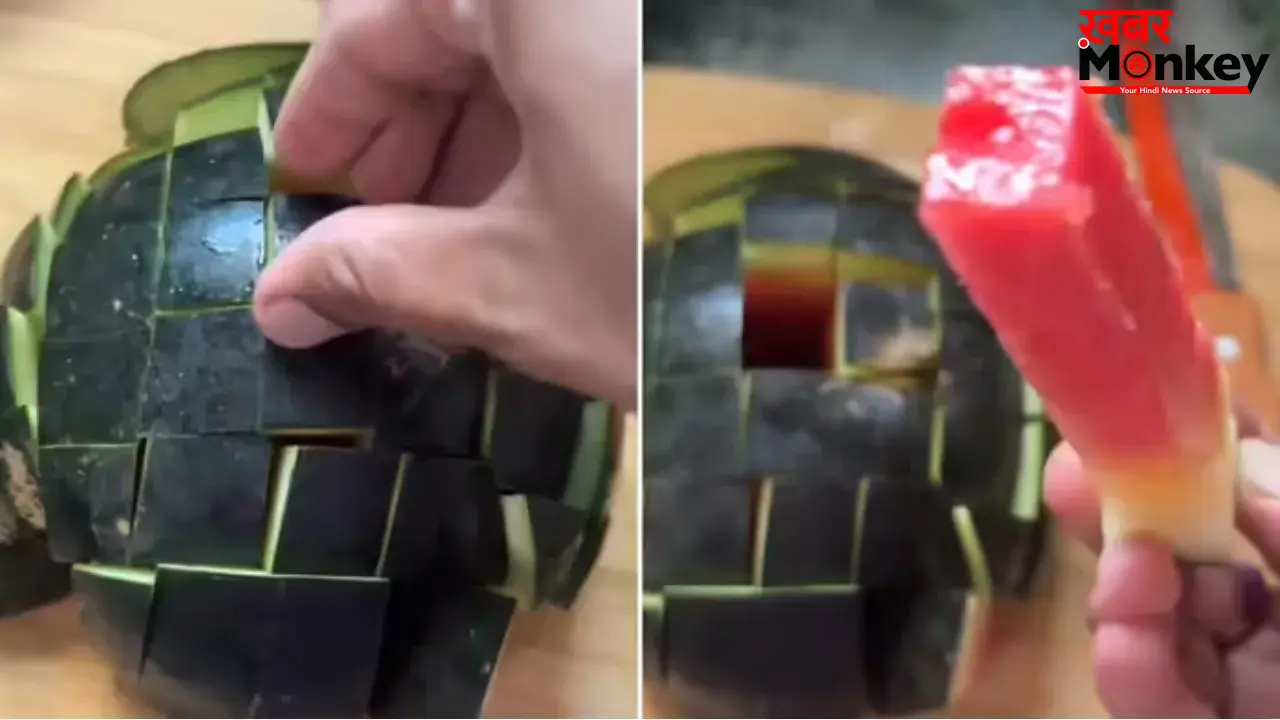 खरबूजा काटने का नया हैक वायरल, यूजर्स बोले- ‘पूरा बिगड़ जाएगा!’