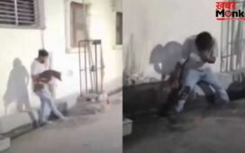 OMG! कुत्ते को गोद में लेकर उसे यूं किया परेशान, फिर जो हुआ देख लोगों को याद आया इंस्टैंट कर्मा