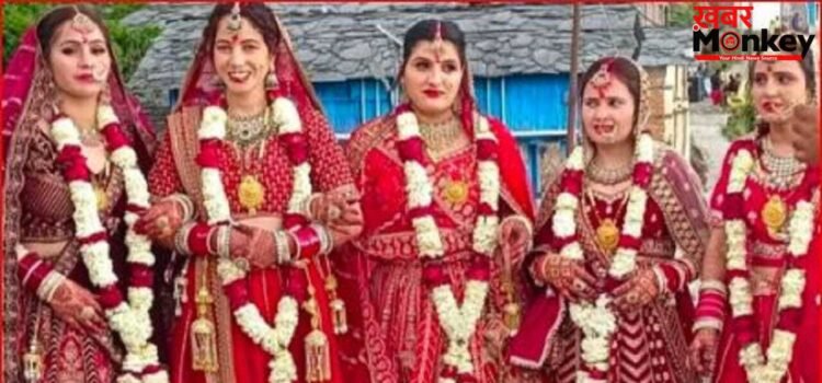 5 खूबसूरत दुल्हनें बारात लेकर पहुंचीं पिया के घर, 1 बेटी की हुई विदाई… इस परिवार में एक साथ हुईं 6 शादियां