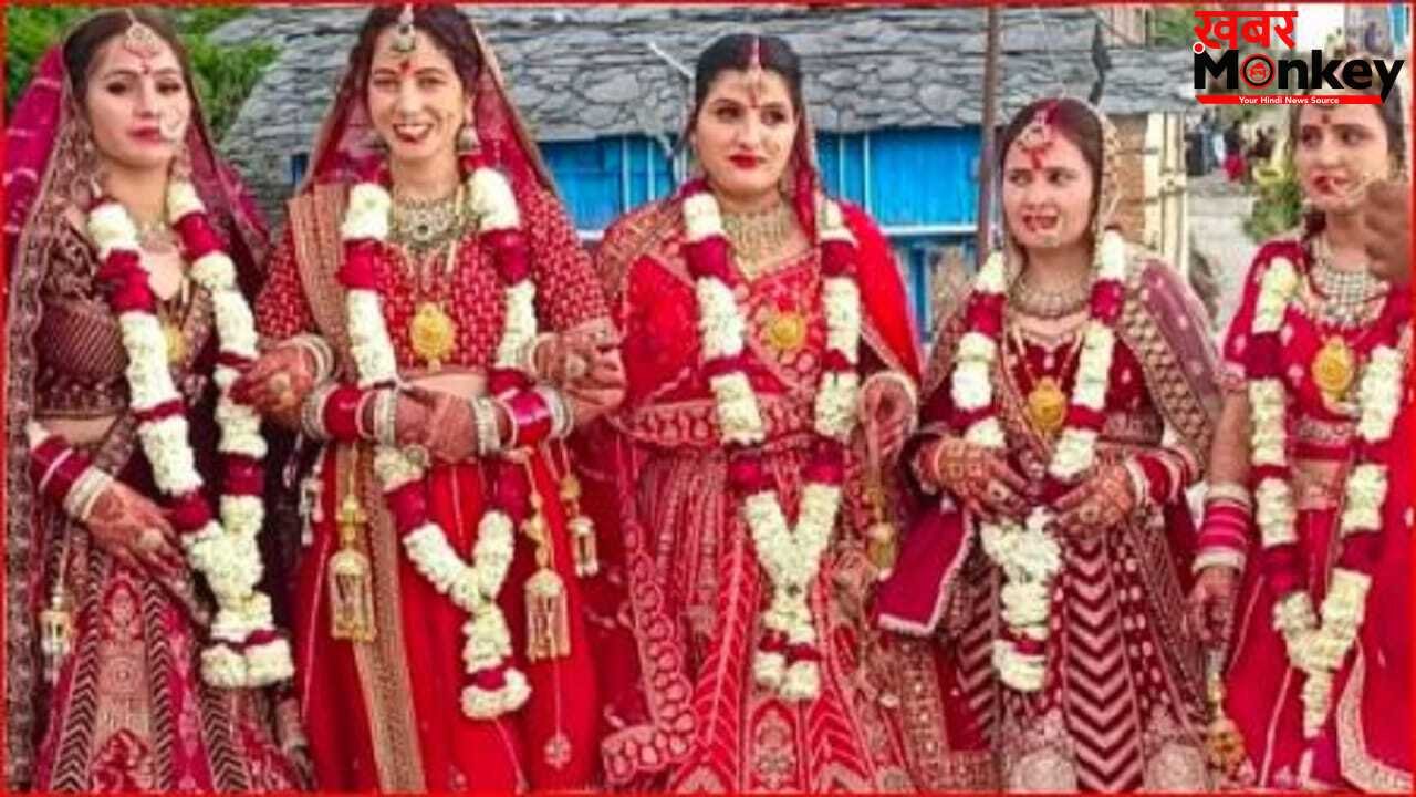 5 खूबसूरत दुल्हनें बारात लेकर पहुंचीं पिया के घर, 1 बेटी की हुई विदाई… इस परिवार में एक साथ हुईं 6 शादियां