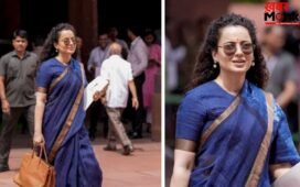 Kangana Ranaut Saree: कॉटन ब्लेंड हैंडलूम साड़ी पहन संसद पहुंची कंगना रनौत, लुक ने खींचा ध्यान
