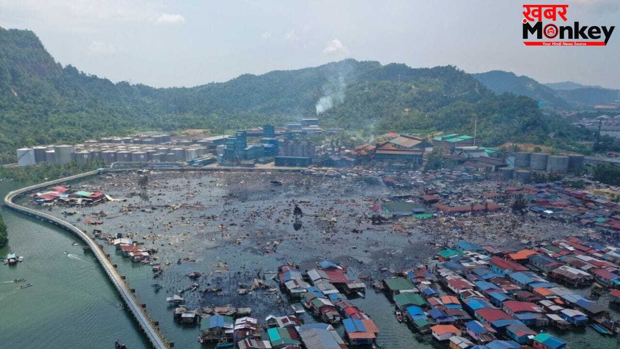 मलेशिया के सैंडाकन में सबसे भीषण आग, 1,000 घर जलकर खाक, 9,000 लोग बेघर हुए