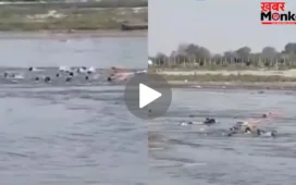 मथुरा नाव हादसे का लाइव VIDEO आया सामने, यमुना में जान बचाने को छटपटाते दिखे लोग, मंजर देख कांप जाएगी रूह