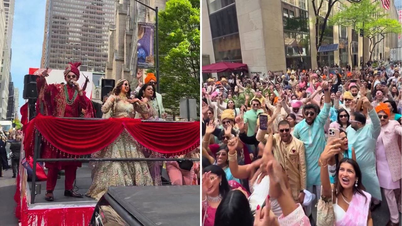 Viral Video: बारात या बॉलीवुड कॉन्सर्ट? New York में भारतीय दूल्हा-दुल्हन ने सिंगिंग से मचाया ऐसा धमाल, देखते रह गए अमेरिकी