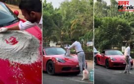 करोड़ों की Porsche के ऊपर घोला सीमेंट, बेंगलुरु की सड़क पर हुए इस ‘तमाशे’ का सच जान रह जाएंगे दंग; देखें Video