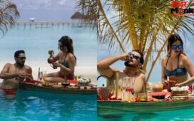 Rubina Dilaik: पति संग पूल में रुबीना दिलैक ने उठाया नाश्ते का लुत्फ, बेटियों के साथ मालदीव में कर रहीं चिल