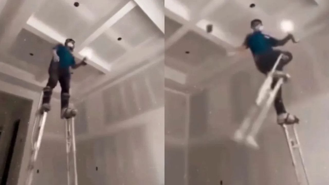 Viral Video: गजब बैलेंस और शानदार जुगाड़, शख्स का ये टैलेंट देख आप भी कहेंगे- ये एक्सपीरियंस का खेल है बाबू भइया