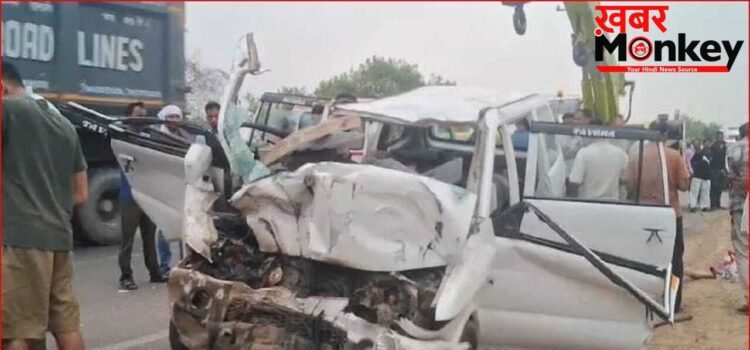 नेशनल हाईवे-27 पर बिछी लाशें: अयोध्या से लौटते वक्त ट्रक से टकराई कार, 6 की मौत, ड्राइवर को आ गई थी झपकी