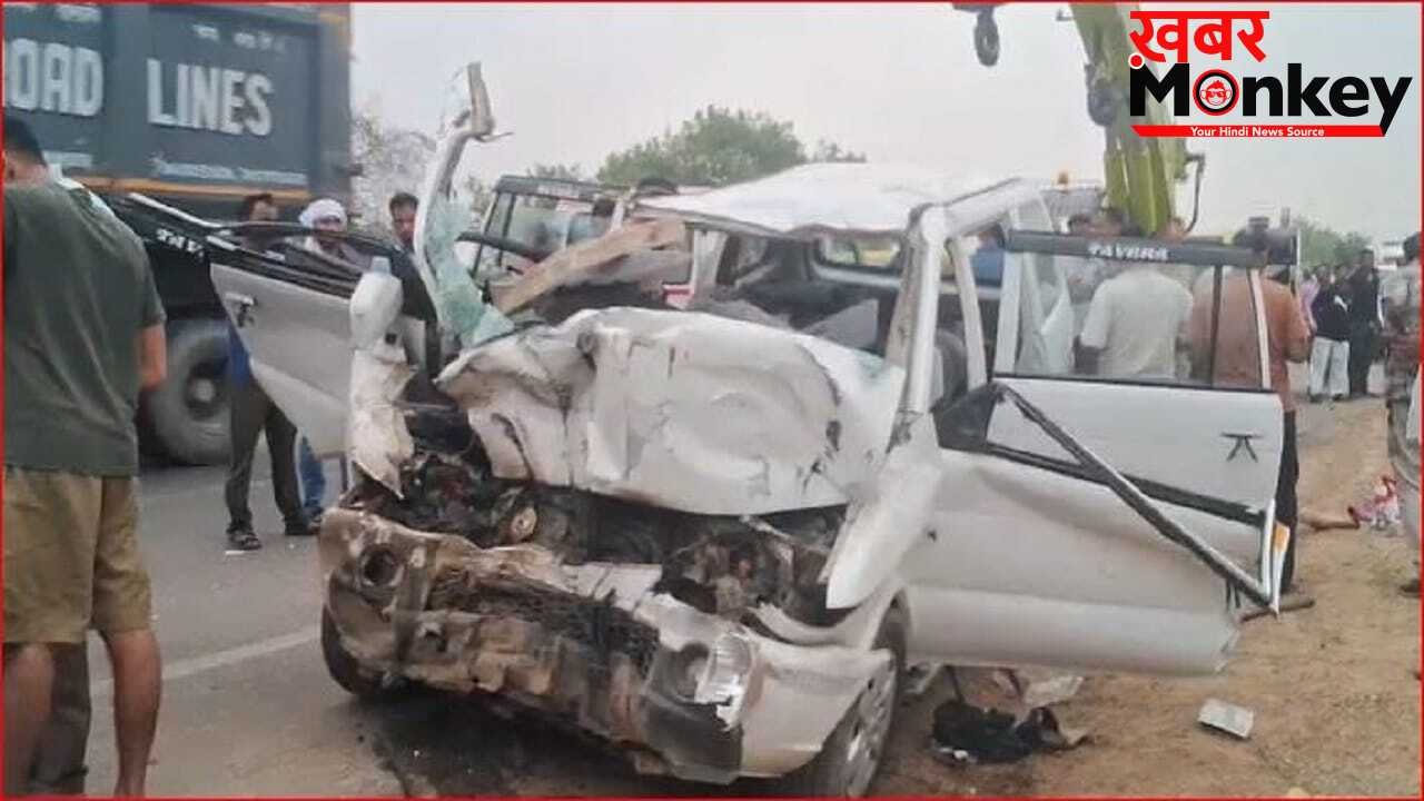 नेशनल हाईवे-27 पर बिछी लाशें: अयोध्या से लौटते वक्त ट्रक से टकराई कार, 6 की मौत, ड्राइवर को आ गई थी झपकी