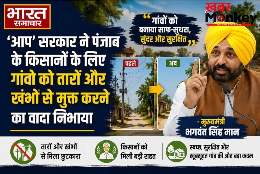 ‘आप’ सरकार ने पंजाब के किसानों के लिए गांवों को तारों और खंभों से मुक्त करने का वादा निभाया – मुख्यमंत्री भगवंत सिंह मान…
