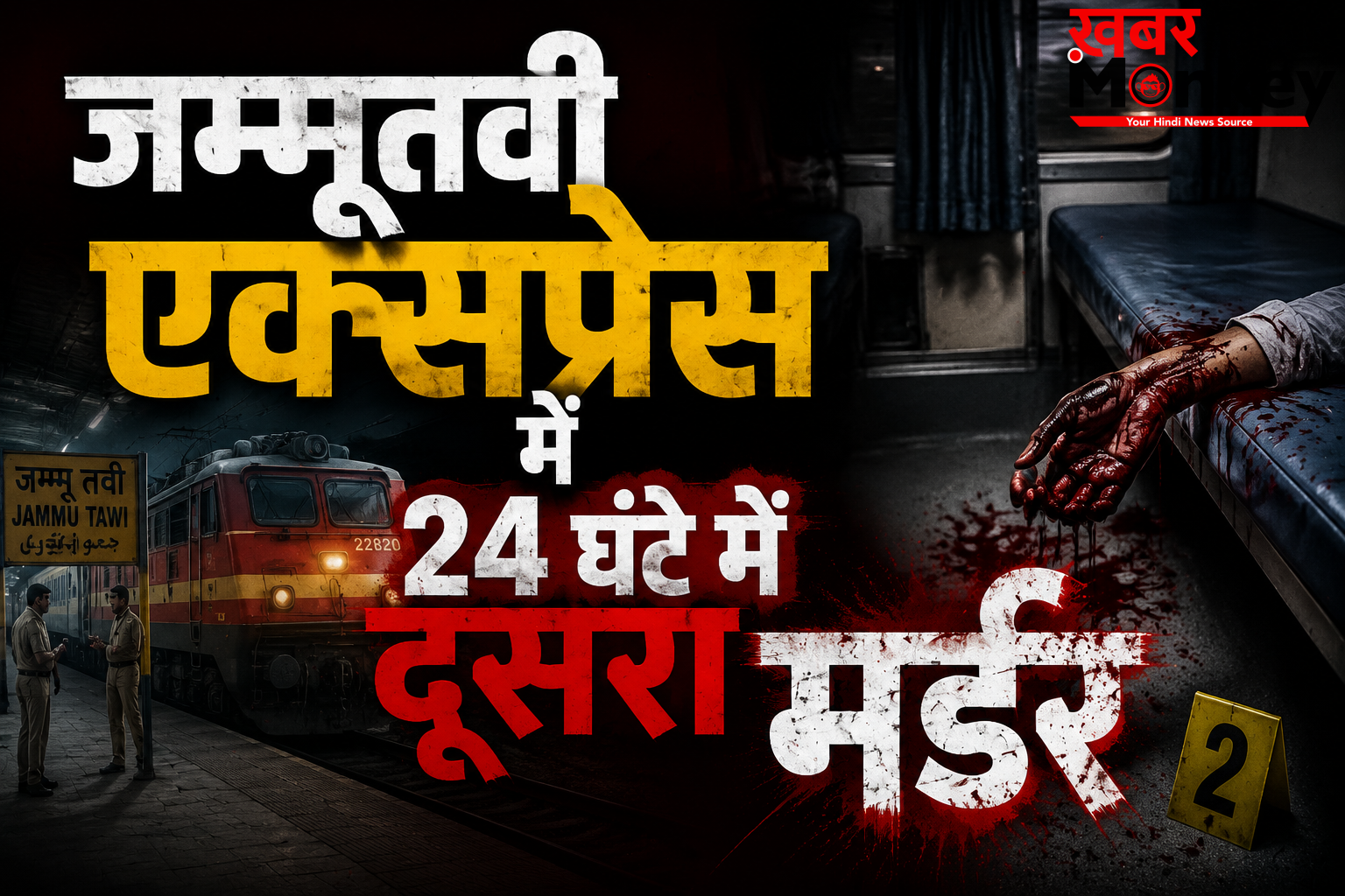 GRP UP की बड़ी लापरवाही: जम्मूतवी एक्सप्रेस में 24 घंटे में दूसरा मर्डर, सिर में गोली मारकर बदमाश फरार