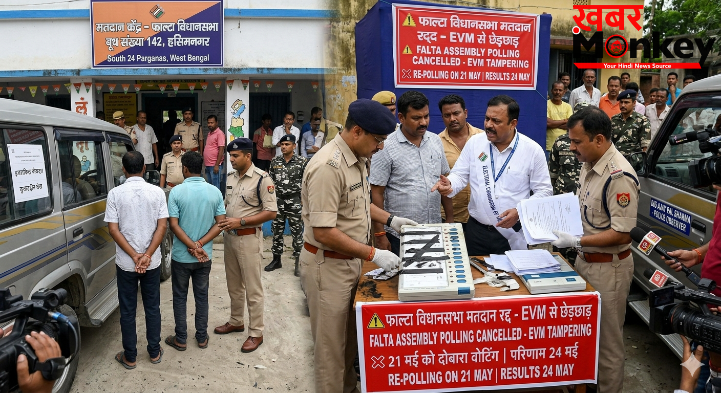बंगाल चुनाव: फाल्टा विधानसभा क्षेत्र का मतदान रद्द, EVM से छेड़छाड़ के बाद चुनाव आयोग का बड़ा फैसला