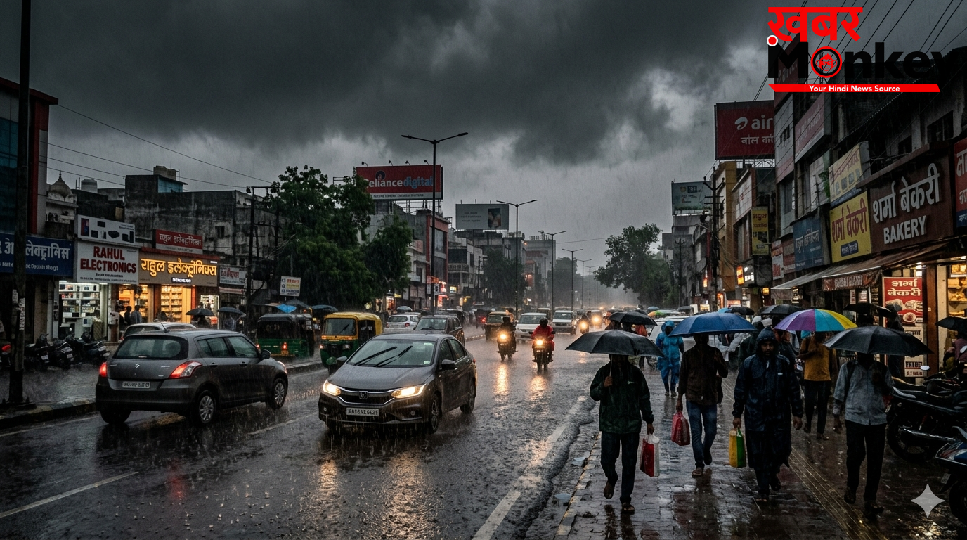 Weather in UP: लखनऊ में मौसम ने बदला मिजाज, तेज बारिश से दिन में छाया अंधेरा