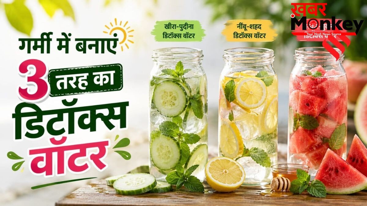 भीषण गर्मी में शरीर को रखें हाइड्रेट, बनाएं तीन तरह का रिफ्रेशिंग डिटॉक्स वॉटर