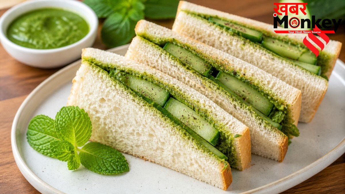5 मिनट में बनाएं मिंट चटनी वाला कुकुम्बर सैंडविच, जानें आसान विधि