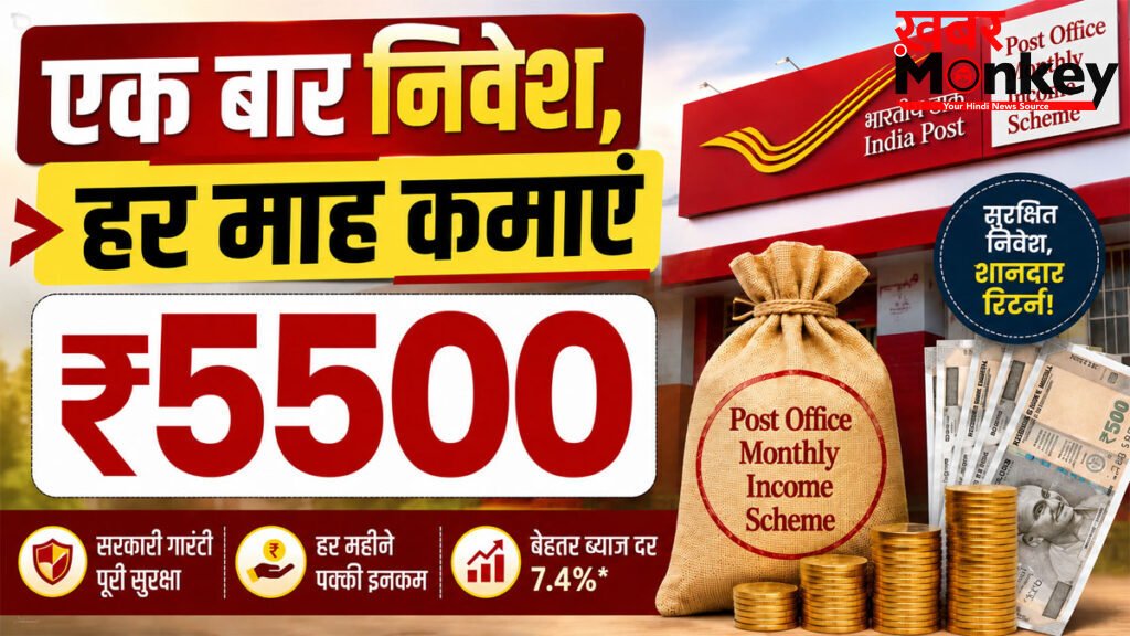 Best Post Office Monthly Income Scheme : डाकघर मासिक आय योजना | हर माह होगी ₹5500 की कमाई