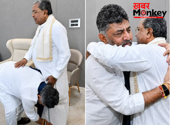 CM सिद्धारमैया ने किया इस्तीफे का ऐलान, डीके शिवकुमार ने पैर छूकर लिया आशीर्वाद