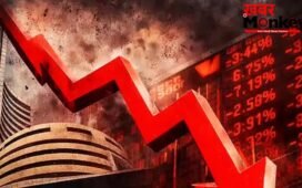 देश के शेयर बाजार में हाहाकार, सेंसेक्‍स 1000 अंक लुढ़का, 7 लाख करोड़ स्वाहा