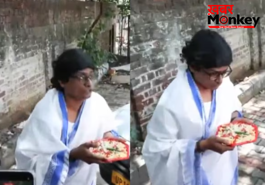 BJP हेडक्वार्टर पहुंच गईं ‘ममता दीदी’? हाथ में झालमुड़ी और वही अंदाज, रतन रंजन का ये स्वैग देख लोग दंग