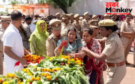 नूंह सड़क हादसे में जालौन के 4 पुलिसकर्मियों की दर्दनाक मौत, उरई पुलिस लाइन में नम आंखों से दी गई अंतिम विदाई