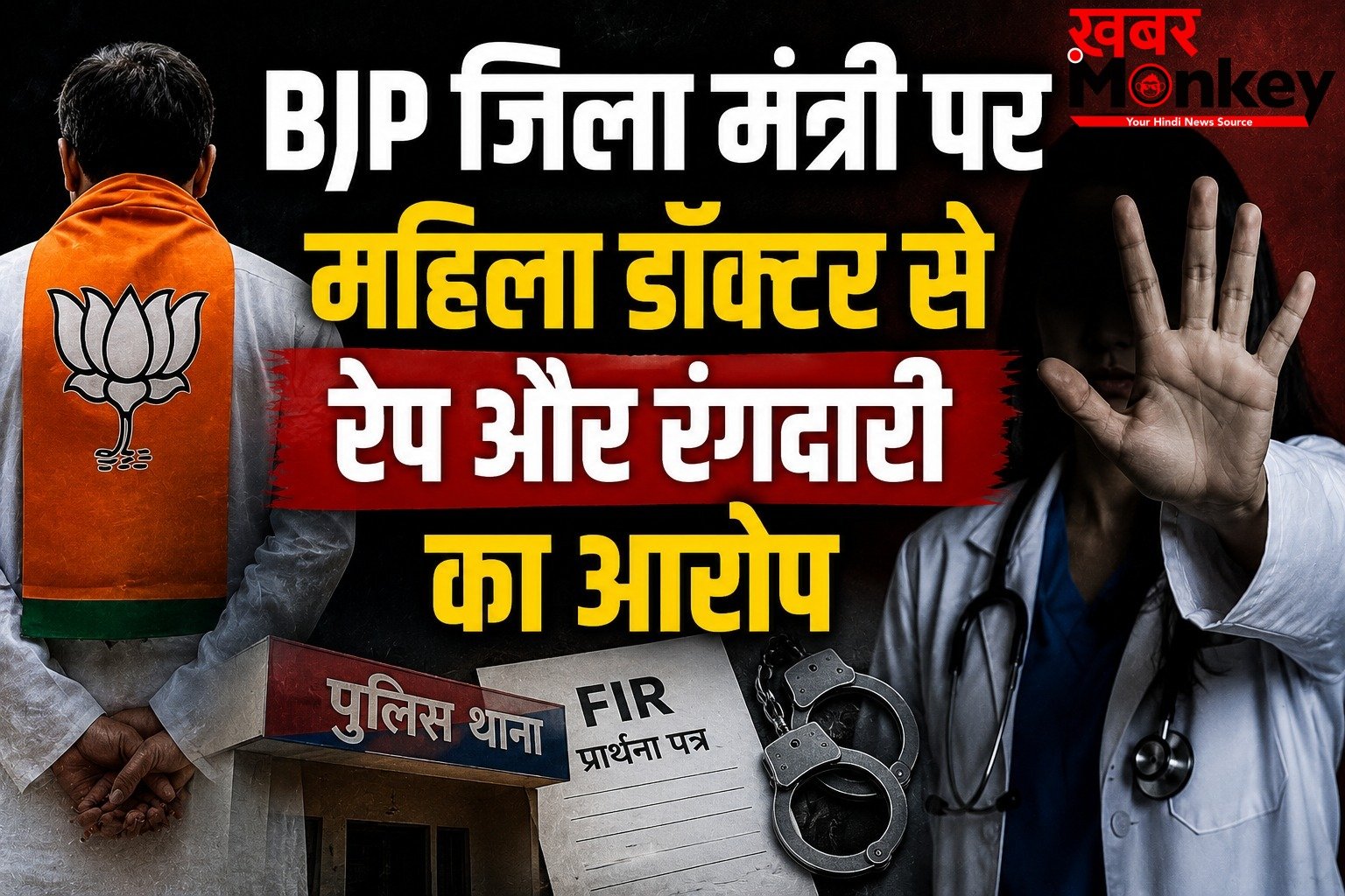 बिजनौर में BJP जिला मंत्री पर महिला डॉक्टर से रेप और रंगदारी का आरोप, पुलिस ने दर्ज किया मुकदमा