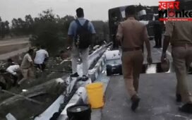 उन्नाव में भीषण सड़क हादसा… दिल्ली से बिहार जा रही डबल डेकर बस एक्सप्रेस-वे पर पलटी, 6 यात्रियों की मौत, 14 घायल