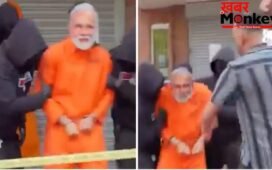 मुंह पर चिपकाई मोदी की तस्वीर, ब्रिटेन के कट्टरपंथी ने मचाया हड़कंप