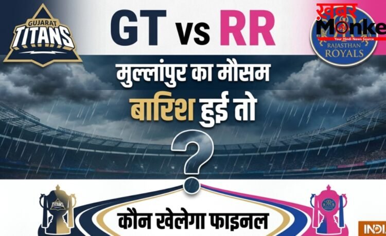 GT vs RR: आज कैसा रहेगा मुल्लांपुर में मौसम, बारिश हुई तो कौन सी खेलेगी फाइनल