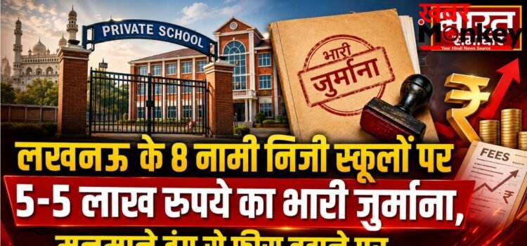 लखनऊ के 8 नामी निजी स्कूलों पर 5-5 लाख रुपये का भारी जुर्माना,मनमाने ढंग से फीस बढ़ाने पर प्रशासन की कार्रवाई