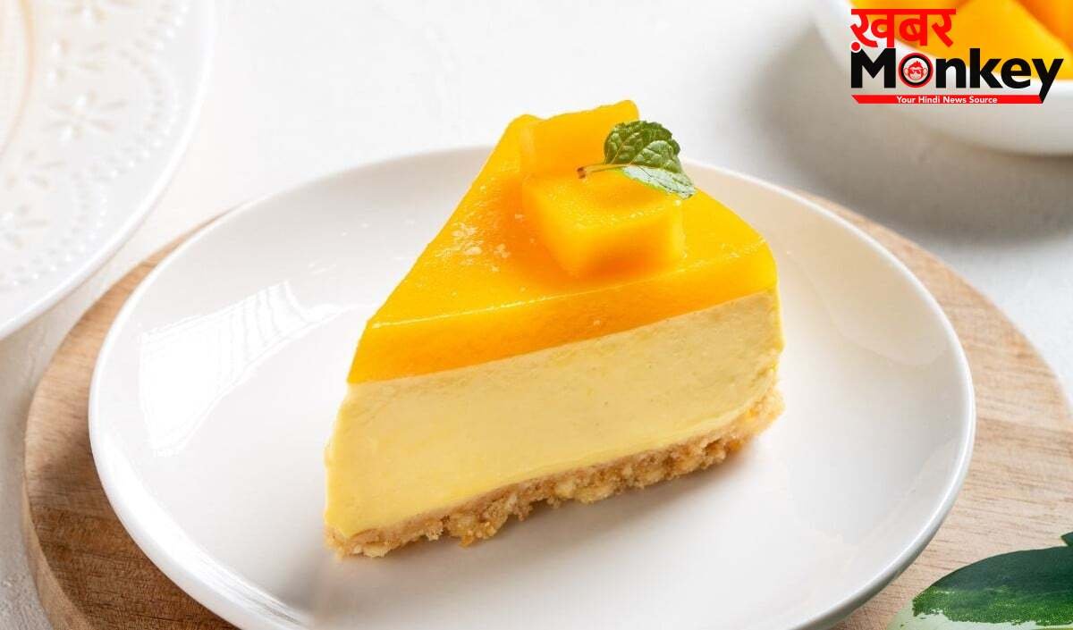 इस Mango Season में ट्राई करें ये No Bake Mango Cheesecake Recipe
