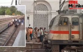 भीषण गर्मी में AC बंद, नाराज यात्रियों ने ट्रैक पर बैठ किया हंगामा… रोकी जोधपुर-हावड़ा एक्सप्रेस