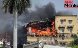 प्रयागराज के बिट्ठल होटल में लगी भीषण आग, 12 लोग फंसे…रेस्क्यू टीम मौके पर