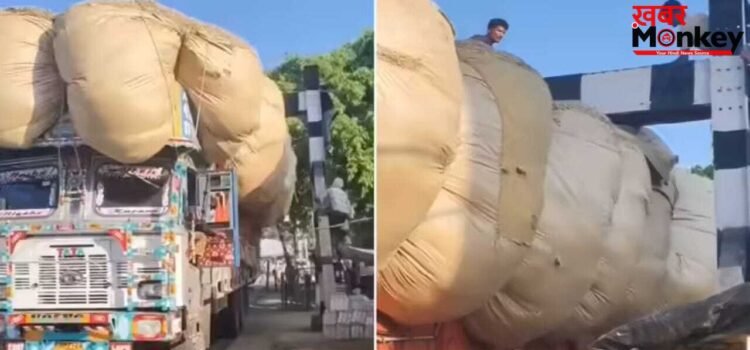 Viral Video: रेलवे फाटक पर अटका भूंसे से भरा ट्रक, जगह से ज्यादा भरा भूंसा बना मुसीबत
