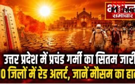 उत्तर प्रदेश में प्रचंड गर्मी का सितम जारी, प्रयागराज-वाराणसी समेत 10 जिलों में रेड अलर्ट, जानें मौसम का हाल