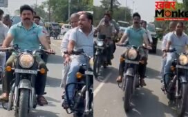 बीजेपी विधायक ने बिना हेलमेट पहन कर चलाई बुलेट, फिर पुलिस को फोन कर कहा- अब काटो मेरा चालान