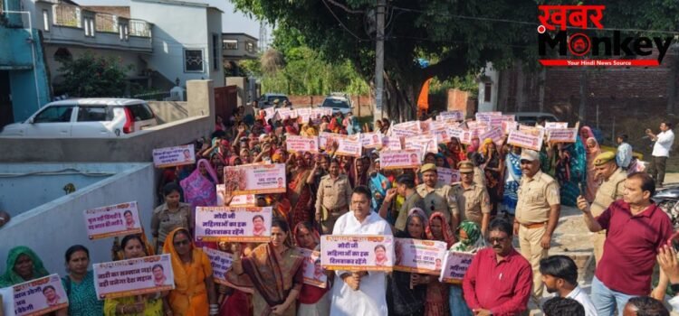 शोहरतगढ़ में महिला आक्रोश पदयात्रा, MLA विनय वर्मा ने कहा, ‘महिला आरक्षण का संकल्प पूरा होकर रहेगा’